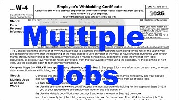 Tutorial - Multiple Jobs Worksheet on the W4 Form