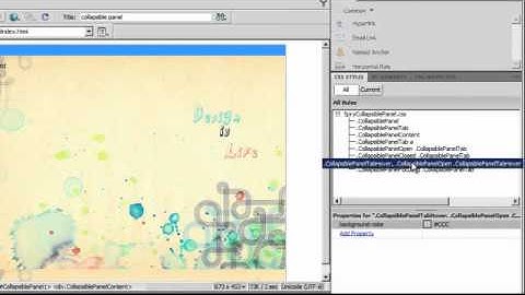 Spry Collapsible Panel - Dreamweaver CS5 Tutorial