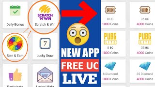 New App Daily Free Spin + Scratch Card Free 600 PUBG UC with Proof || New App Free 600 PUBG UC screenshot 5