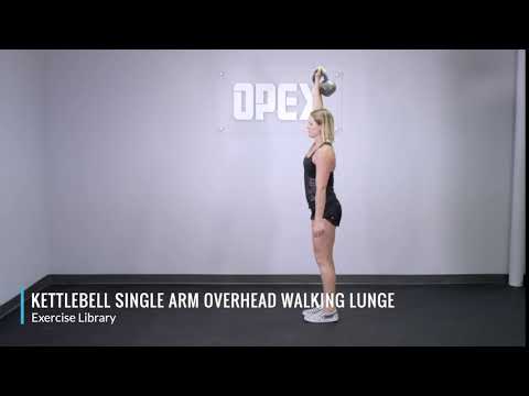 Kettlebell Single Arm Overhead Walking Lunge - YouTube