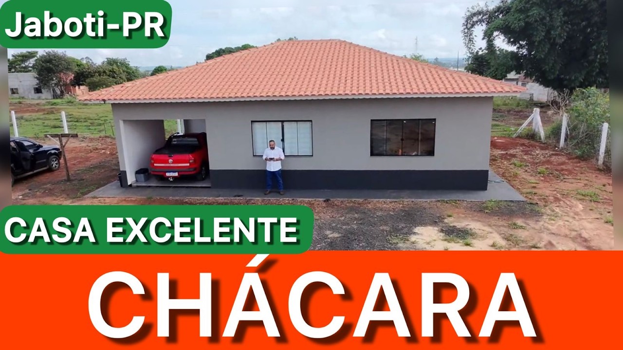 CHÁCARA COM CASA EXCELENTE EM JABOTI-PR PLANA PERTO DA CIDADE R$349mil
