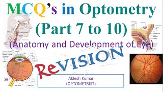 MCQ'S in Optometry (anatomy and Development of eye) Part 7 to 10 | Revision