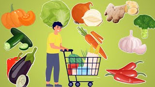 Learn Vegetable Names Fun Bubble