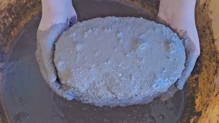 Grainy Cement Reforms Crumbling in water & Dipping for Stress relief oddly satisfying ASMR 