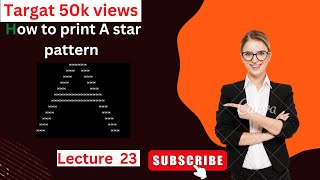 How to print A alphabet star pattern in c language || #c_language #bca_course_programming