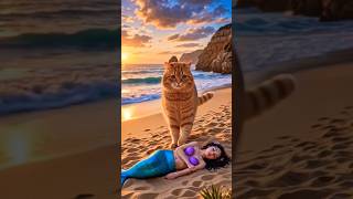 🧜♀️ Giant Cat Saves Jalpari | Emotional AI Fantasy Story ✨🌊 #viralvideo #shorts #viralvideo #shorts