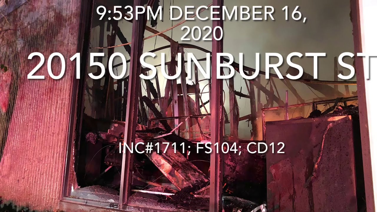 LAFD: Major Emergency Fire Destroys Chatsworth Business | December 16, 2020