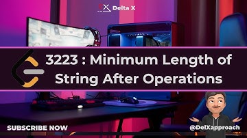 leetcode 3223 | Minimum Length of String After Operations | O(n) solution | short video