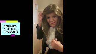 Trisha At 69 Leather Jacket And Miniskirt