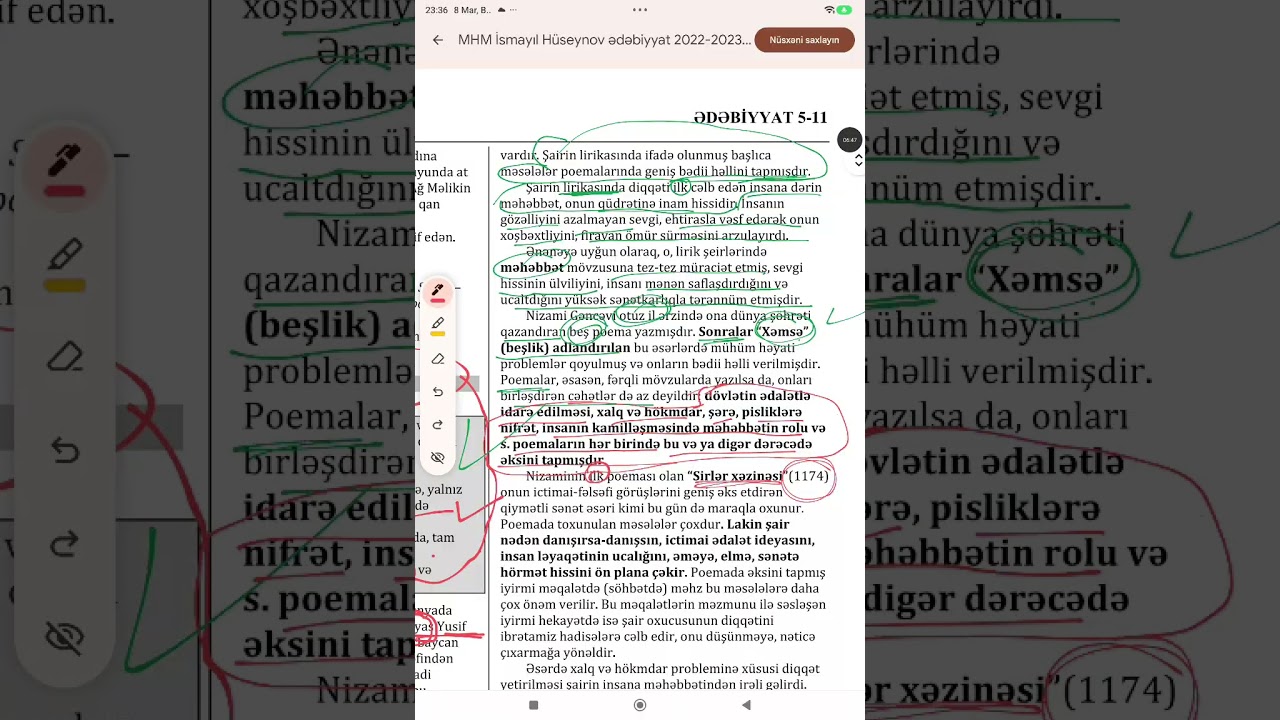 Nizami Gəncəvinin həyat və yaradıcılığı 055-329-74-38