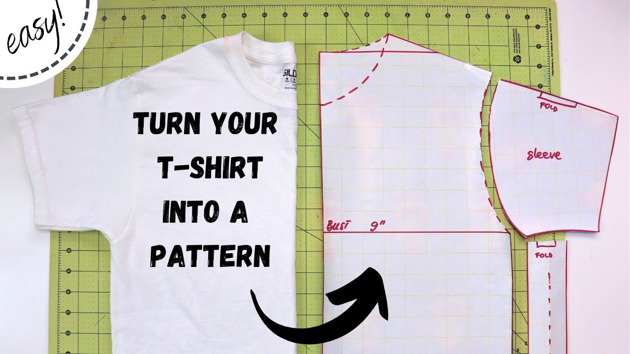 How to turn your T-shirt into a pattern - EASY tutorial! - YouTube