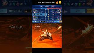 1 vs 9 Argus fight 🔥💀 #mlbb #argusmlbb