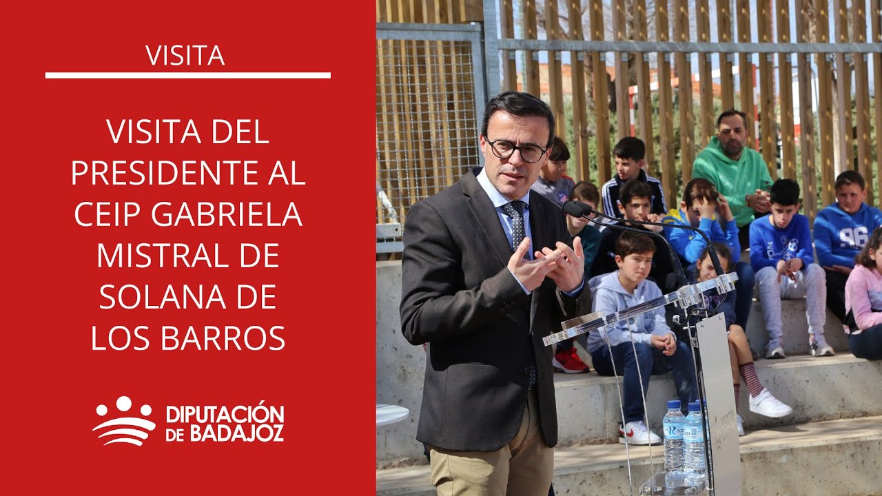 Visita del presidente al CEIP Gabriela Mistral de Solana de los Barros