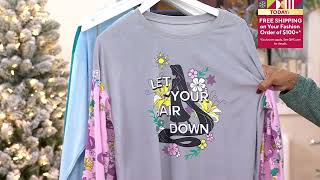 Disney Princess Super Soft Poly Velvet Lounge Set on QVC screenshot 2