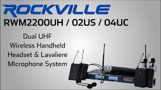 Rockville RWM2200UH / RWM2202US / RWM2204UC Dual Wireless UHF Microphone System