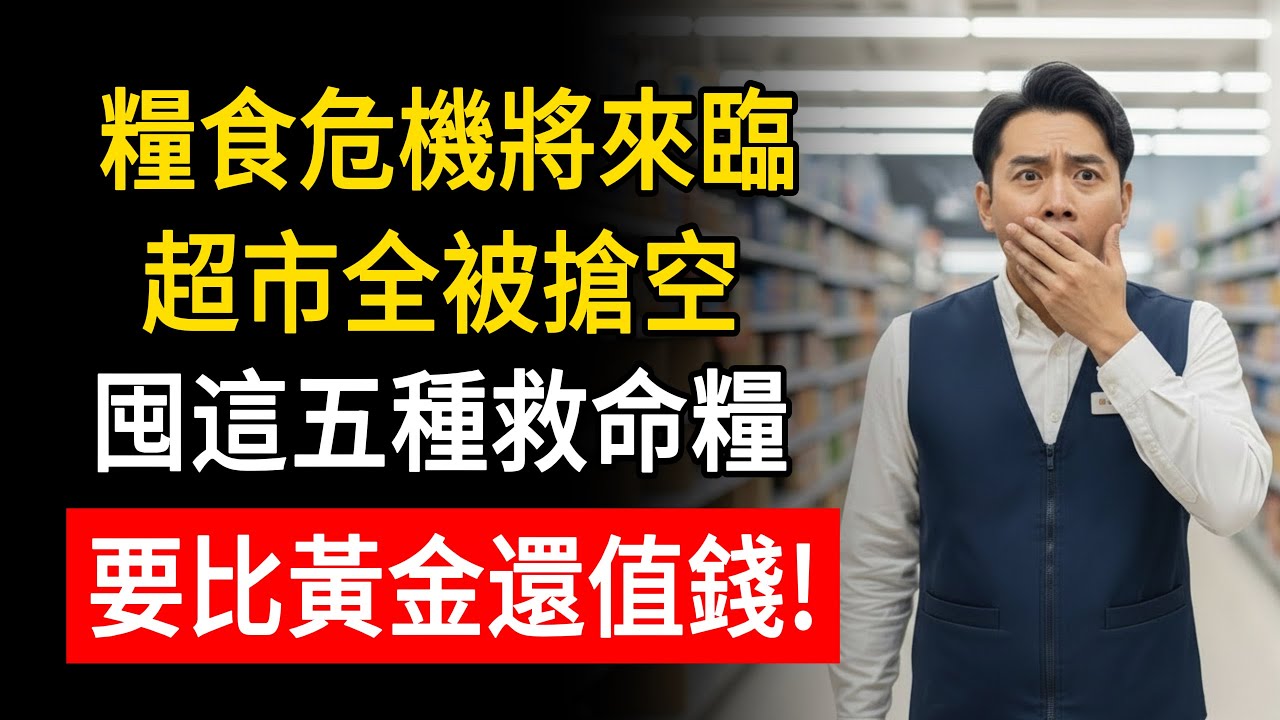 糧食危機將來臨？超市全被搶空！囤這“五種救命糧”，要比黃金還值錢！