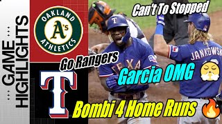 Texas Rangers vs Oakland Athletics [Highlights Today] Garcia Bombi 4 Home Runs | Can't To Stopped