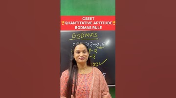 Cseet quantitative aptitude bodmas rule || #commerceshorts #cseet #quantitativeaptitude #bodmasrule