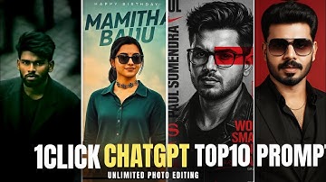 10 Prompt Chatgpt Photo editing in mobile Instagram trending video photo editing
