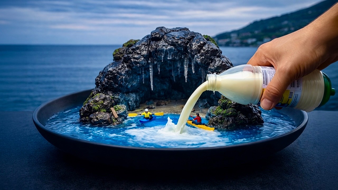 MINI WORLD & HUMAN HAND 🌍✋ ULTRA MACRO 4K AI ASMR