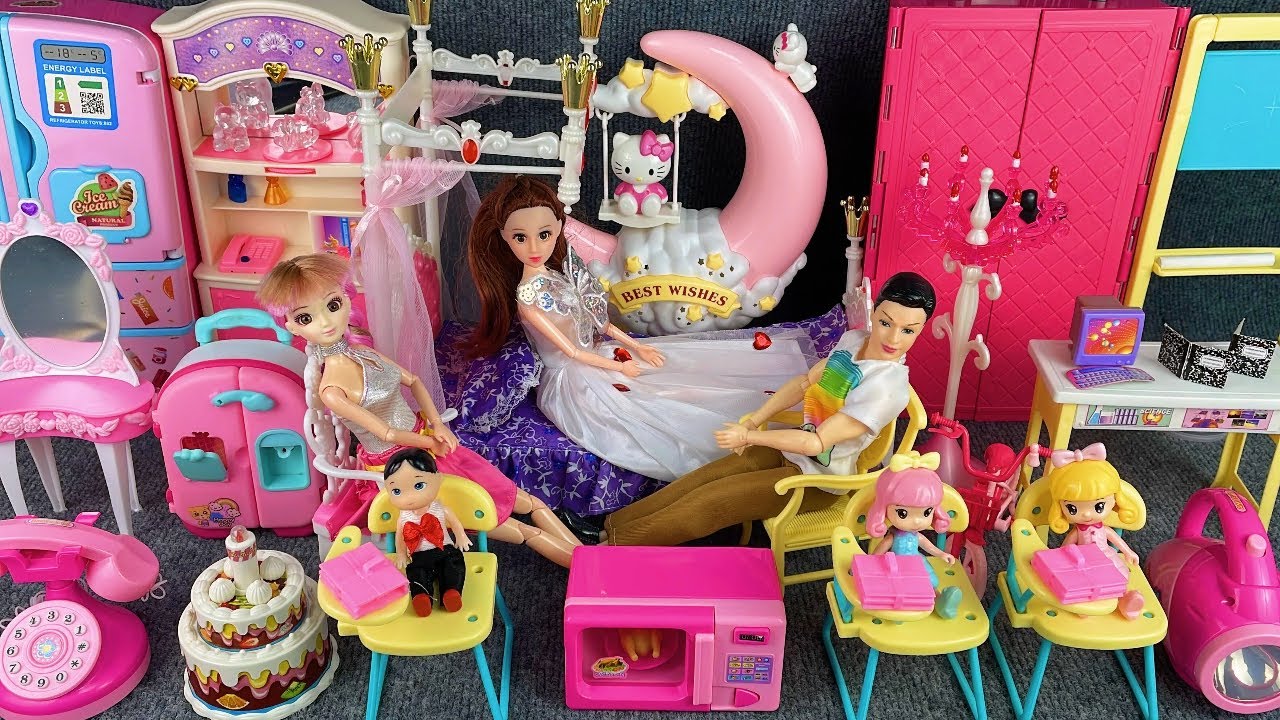 18 Minutes Satisfying with Unboxing Pink Princess Moon lights Play Set Review Toys | ASMR 