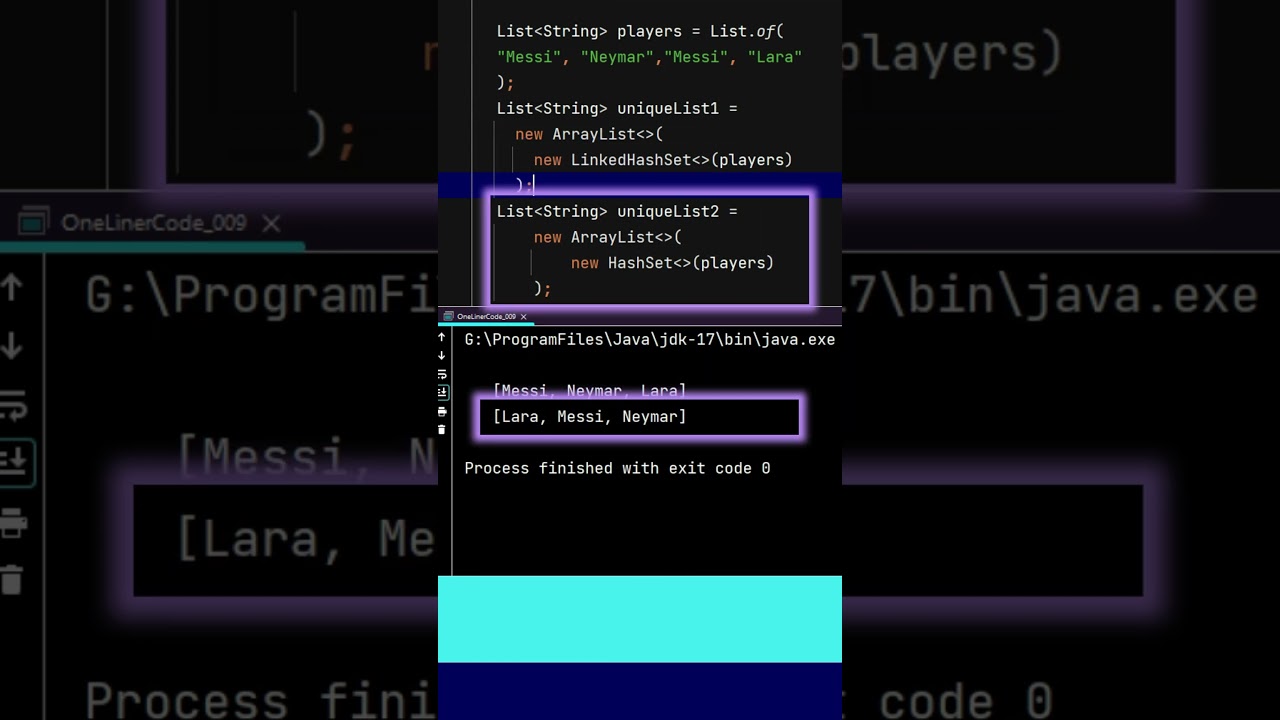 Remove duplicates from a List in Java #shorts #java #trending #programming #coding