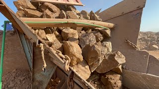 PLAYING with GIANT Rocks.ASMRRock Quarry CRUSHINGOperations Primary Jaw Crusher in action