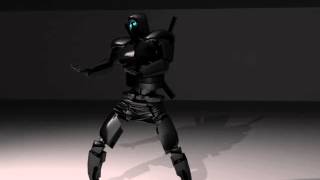 3D animation - Martial Arts Robot (motion capture)