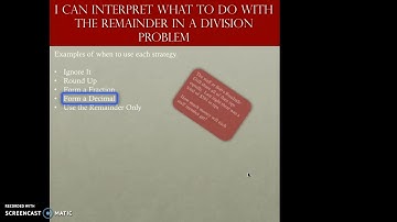 Lesson 5.6 ~ Interpreting Remainders