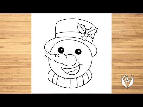 Как нарисовать Снеговик шаг за шагом, Easy Draw | Скачать бесплатно раскраски