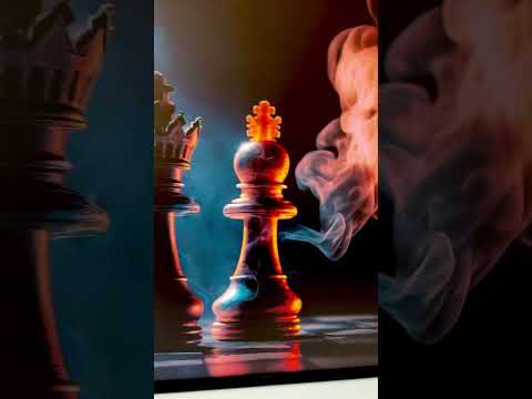 Велика картина на полотні "Шахова битва", картина декор на стіну, видео 1