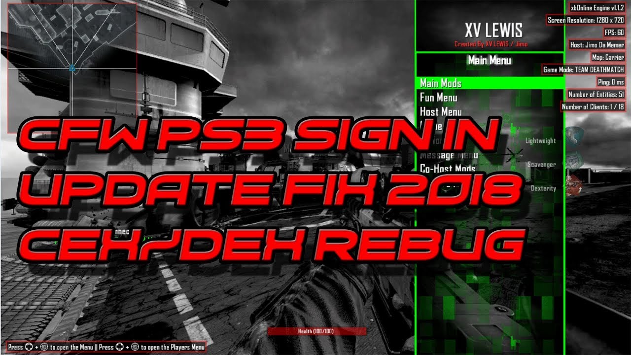 (VOICE OVER)CFW PS3 Sign in Update FIX 2018 CEX/DEX Rebug 4.81.2/4.82 ...