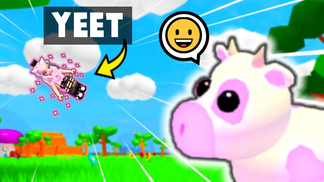 My Strawberry Cow YEETED ME in Roblox! (FROFFEE 🍨)