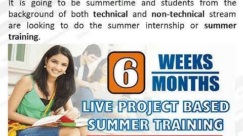 Summer Internship in Noida