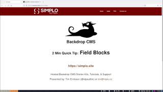 2 Min Quick Tip - Field Blocks (Backdrop CMS)