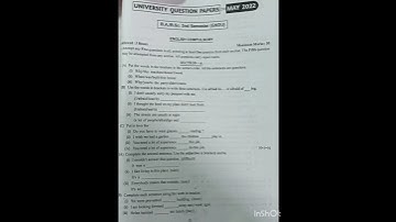 Question paper of english compulsory second semester gndu 2022 #exampreparation #papersolution #like