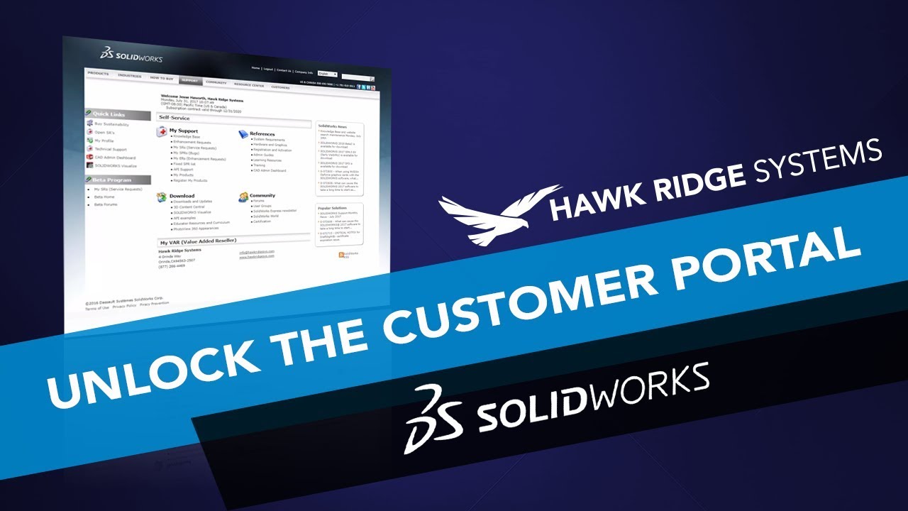 solidworks download link locked customer portal