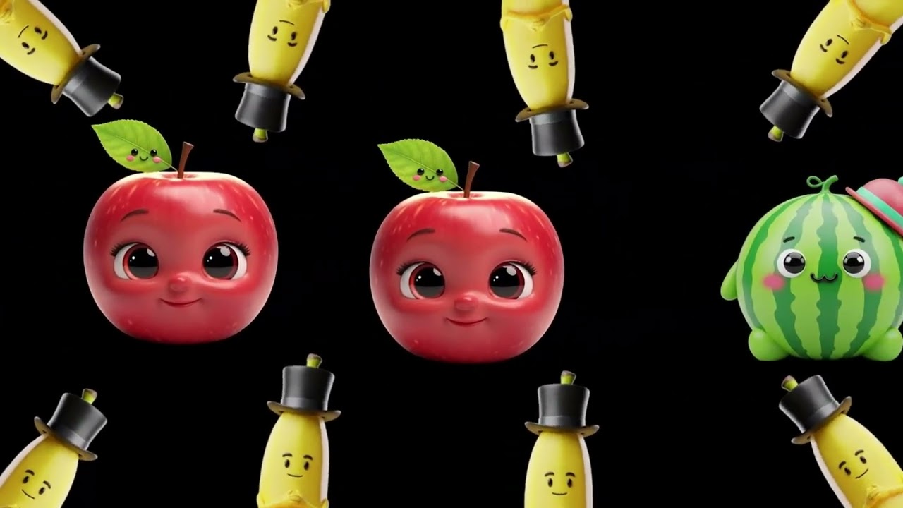 Wheels on the Bus Baby Sensory 🚌🍎 | Dancing Fruits | Visual Stimulation Animation for Babies