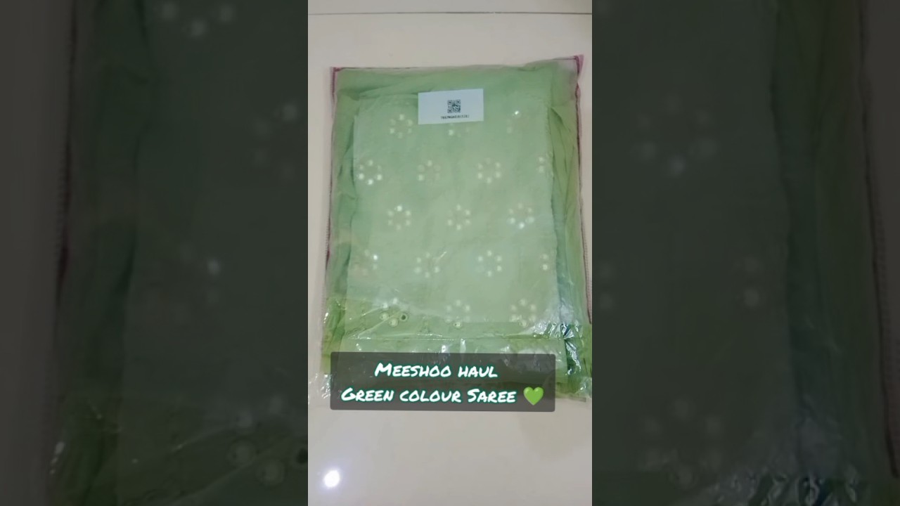 Green saree meeshoo haul light & comfortable 