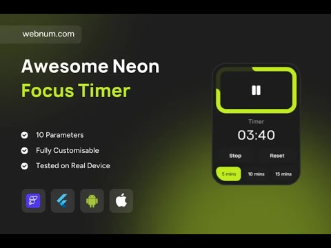 FlutterFlow Focus Timer Widget 🎯⏳ #flutterflow #timer #widget