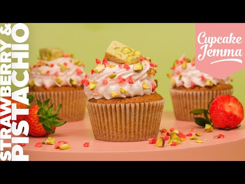 Pistachio Nougat  Strawberry Cupcake  Cupcake Jemma