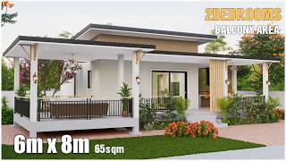 2 Bedroom Small House Design | Modern Minimalist Home