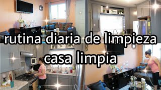 RUTINA DE LIMPIEZA DIARIA DE LA CASA /LIMPIA CONMIGO/COCINA SALA+RECAMARAS+ BAÑO/AMA DE CASA!!