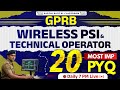 GPRB Wireless PSI & Technical Operator | 20 Most Important PYQ | Daily 7 PM Live 🔥