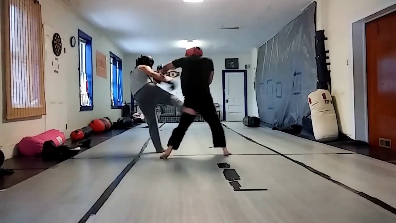 Paige sparring With Sensei Barry (High School, Female, Athlete