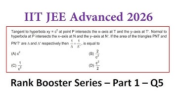 Tangent to Hyperbola xy = c^2 at P | JEE Advanced 2026 | Full Concept & Advanced Practice Problems