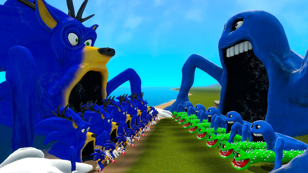 NEW ROBLOX HUNGRY SNAKE SEA EATER VS SONIC DEER SEA EATER 99 NIGHTS IN THE FOREST In Garry's Mod!