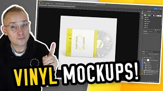 How to Create a Vinyl Mockup - (FREE PHOTOSHOP TEMPLATE)