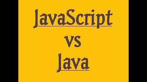 Java VS JavaScript
