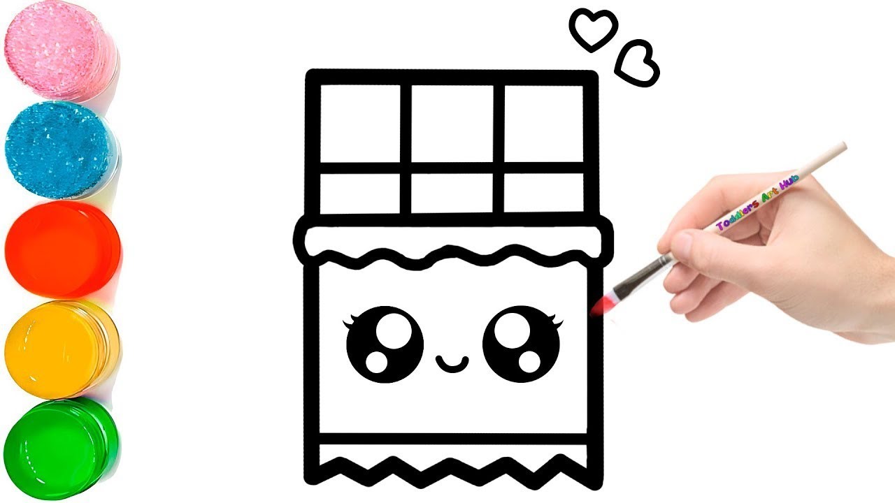 Dairy milk drawing | How to draw baby chocolate | Easy step by step drawing for kids